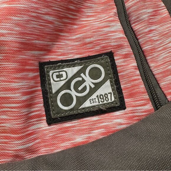 OGIO Turbine Laptop Backpack Gray & Pink Pockets Roomy Padding Sturdy - Picture 2 of 6